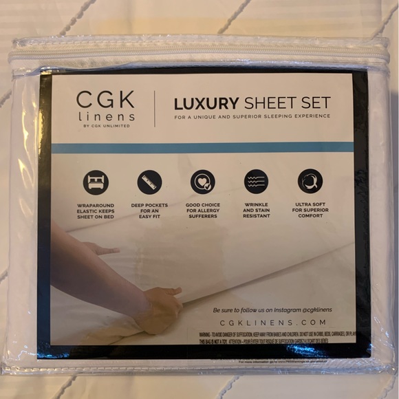 New - White 6 Piece King Size Microfiber Luxury Bed Sheet Set - Picture 2 of 8